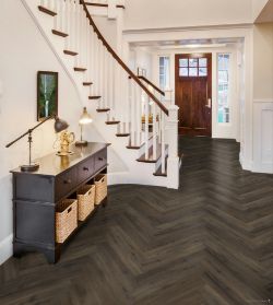 20 X BOXES (66.8M2) RENAISSANCE DARK OAK LARGE PARQUET GLUEDOWN LVT FLOORING - RRP £2,000