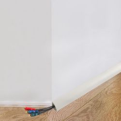 49 BXS OF 12 PCS STICKATAK TIDYWIRE - FLOOR TRIM FOR WIRES- 2M LENGTHS