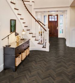 20 X BOXES (66.8M2) RENAISSANCE DARK OAK SMALL PARQUET GLUEDOWN LVT FLOORING - RRP £2,000