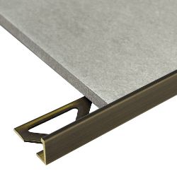 20X NEW 10MM ANTIQUE BRONZE BRASS L SHAPE VINTAGE TILE TRIM 2.5M