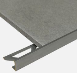 20X 12.5MM ANTIQUE CHROME BRASS L SHAPE VINTAGE TILE TRIM 2.5M