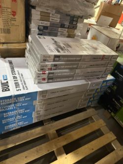 GARAGE SHELVING, MIXED PALLET OF 11 RETURNED ITEMS, RRP £415