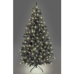 JOB LOT OF 10 SHATCHI PREMIUM PRE LIT CHRISTMAS TREE ALASKAN PINE BLACK 5FT WARM WHITE