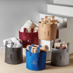 3800 HIGH QUALITY FELT BASKETS WITH WOODEN HANDLES