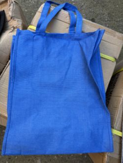500X BLUE LINEN 32X38CM TOTE BAGS