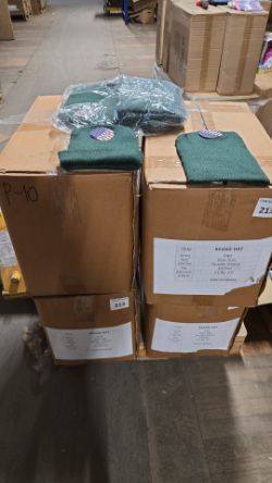 PALLETS CONTAINING 672 BRAND NEW BEANIE HATS , ADULT SIZE EMERALD GREEN