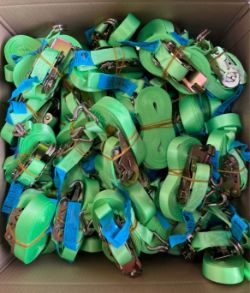 75X RATCHET VAN LASHING STRAPS 8M X 25MM 800KG