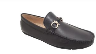 SALO MEN'S BLACK LOAFERS MOCCASINS SHOES 209-13 SIZE 39 RRP £99.99