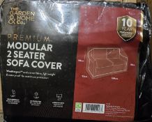 JOB LOT OF 12 PREMIUM MODULAR 2 SEATER SOFA FURNITURE COVER BLACK MASSIVE RE SALE POTENTIAL