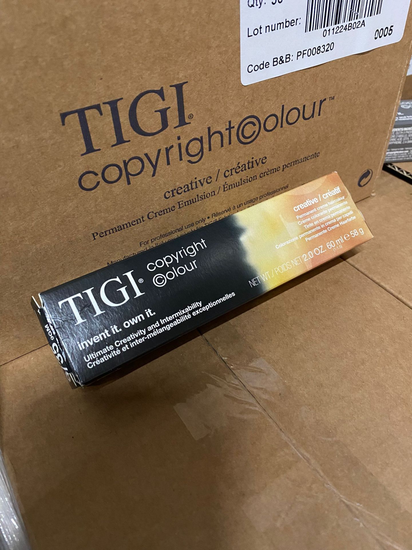 432 X MIX OF SHADES OF TIGI HAIR DYE 60ML, NO EXPIRY - GREAT FOR RESALE