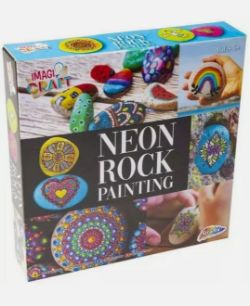 24 X PAINT YOUR OWN GARDEN ROCKS SET KIT CHILDRENS KIDS CREATIVE LEARNING ART PEBBLE