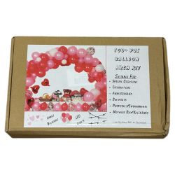 100X BALLOON ARCH WITH LEDS PINK & WHITE