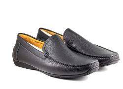 SALO MEN'S BLACK LOAFERS MOCCASINS SHOES 405-03 SIZE 38 RRP £99.99