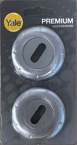 360X YALE LESCUTHEON4 DIMPLED BRUSHED CHROME (KEY HOLE PROFILE)