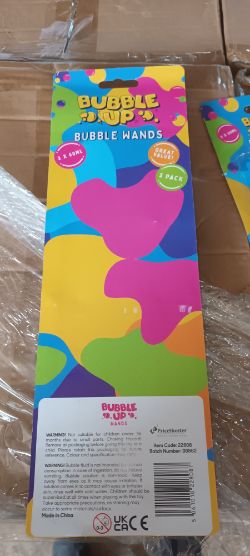 144 X NEW BUBBLE WANDS/SWORDS WITH BUBBLE MIXTURE