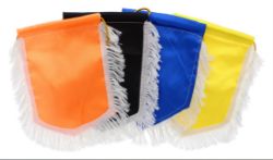 500 X CAR PENNANT- ASSTD COLOURS WITH SUCKER (500)