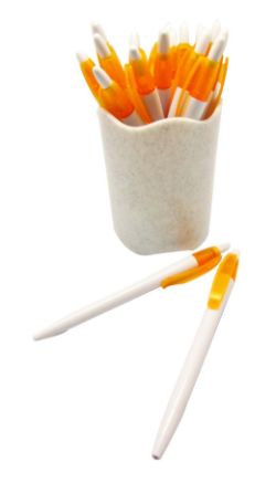 1500 X BALLPEN SPACER WHITE & ORANGE (1500) *NBC*