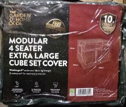 JOB LOT OF 12 PREMIUM 4 SEAT EXTRA LARGE CUBE SET FURNITURE COVER GREEN MASSIVE RE SALE POTENTIAL