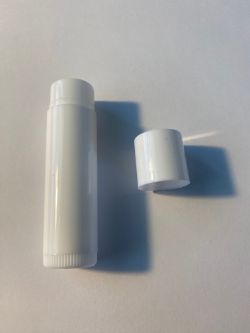 100 X 5ML LIP STICK/BALM TUBES WITH LIDS (WHITE)