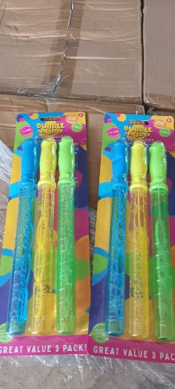 144 X NEW BUBBLE WANDS/SWORDS WITH BUBBLE MIXTURE