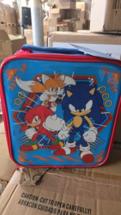 PALLET OF 100 BRAND NEW SONIC THE HEDGEHOG LUNCH BAGS