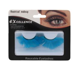 96 X BLUE FEATHER EYELASHES (12/369)