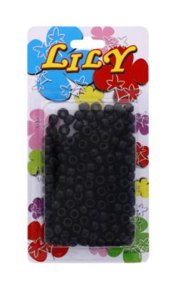 288 X LILY BEADS BLACK (18/72)