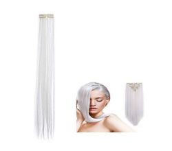 72 X CLIP IN HIGHLIGHTS HAIR EXTENSION WHITE (12)