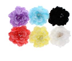 48 X FLOWER HAIR CLIP ASST (12/180)