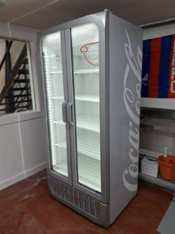 MODEN RETRO DOUBLE COKE COLA FRIDGE COMMERCIAL CATERING