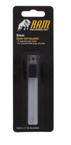 288 X 10PK 9MM SNAP-OFF BLADES KNIFE (12/288)