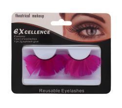 96 X PINK FEATHER EYLASHES (12/298)