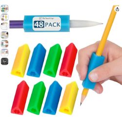 432 X 70PC TRIANGULAR PEN REST GRIPS TUB-BLUE & WHITE (48)