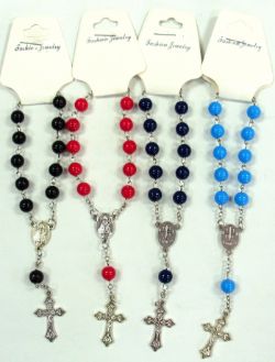 120 X ROSARY BRACELET BEADS SAINTS ASST (0/12)