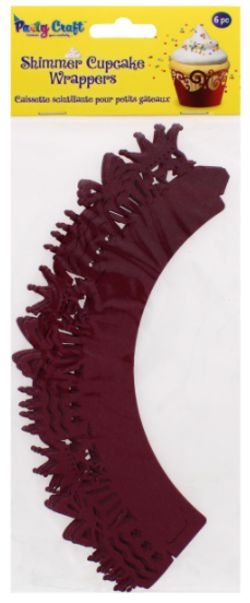 288 X PARTY CRAFT SHIMMER CUPCAKE CELEBRATE-PURPLE (288)