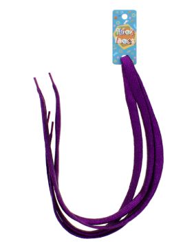 48 X METALLIC PURPLE THICK SHOE LACES (12/288)