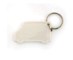 1000 X VAN SHAPED KEYCHAIN-WHITE (1000)*NBC*