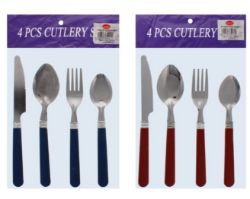 120 X 4PC PLASTIC CUTLERY SET-ASSTD (120)