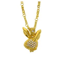 120 X XL PLAY BOY PENDANT NECKLACE GOLD (12/252)