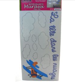 480 X WALL ART AUTOCOLLANTS DANS LES NUAGES (48)