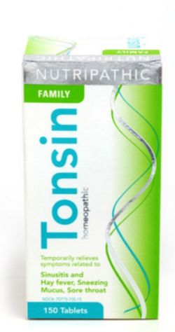 360,000 TONSIN TABLETS FOR SINUSITIS AND HAY-FEVER SNEEZING MUCUS SOAR THROAT