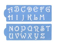 1800 X CAKE DECORATING ALPHABET STENCIL SET (1800) *NBC*