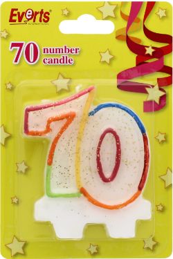 300 X BIRTHDAY CANDLE AGE 70TH (5/360)