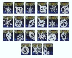 600 X SHINY METAL HANGING DECORATION 21 DESIGNS (300)