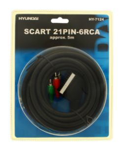 240 X SCART 21PIN-6RCA APPROX 5M (24)