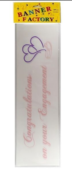 100 X CONGRATULATIONS ON YOUR ENGAGEMENT BANNER W/CARD (0/100)