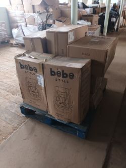 BEBE STYLE RETURNS PALLET - 15 ITEMS! (5 TABLE & CHAIR SETS / 2 X BABY WALKERS / 6 X CAR SEATS)