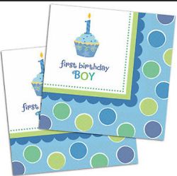 288 X FIRST BIRTHDAY BOY NAPKINS (144)