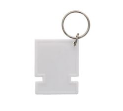 1000 X COMPUTER SHAPED KEYCHAIN-WHITE (1000)*NBC*