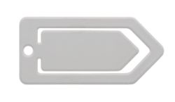 3000 X MEDIUM PLASTIC PAPER CLIP - WHITE (3000)